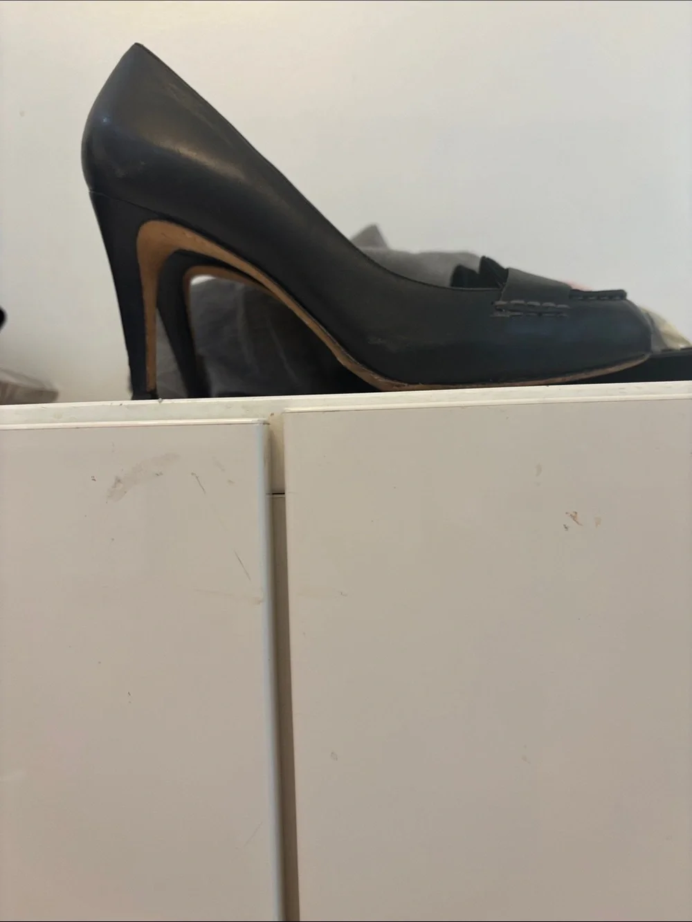 Cole Haan Black Leather Penny Loafers for Women